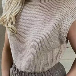 Jessica Bara Sophie Knitted Sleeveless Turtleneck Top Reve Doll Essentials