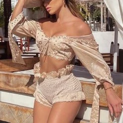 Jessica Bara Kadience Crop Top And Shorts Two Piece Set Influencer Style