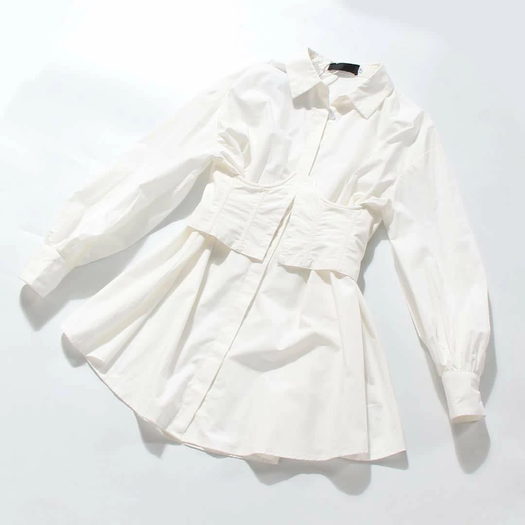 Jessica Bara Aubrey Long Sleeve Corset Shirt Dress Reve Doll Essentials