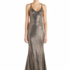 Jessica Bara Liz Sequin Open Back Gown