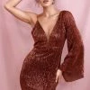 Birthday Suit Jessica Bara Donnie One Shoulder Sequin Mini Dress