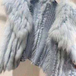 Jessica Bara Gwyneth Oversized Lapel Fur Jacket