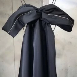 Jessica Bara Tristian Off The Shoulder Rhinestone Mini Dress