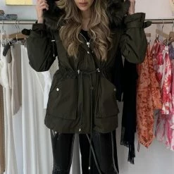 Jessica Bara Patty Faux Fur Trim Hooded Parka Jacket