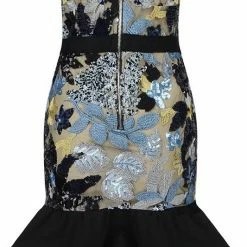 Jessica Bara Dominique Strapless Sequin Bodycon Dress