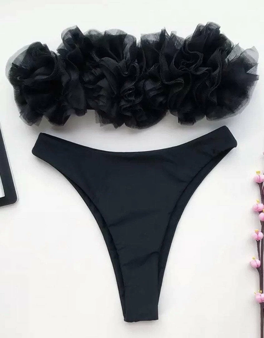 Influencer Style Jessica Bara Bobby Tube Top Organza Bikini Set