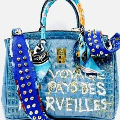 Summer Lovin' Anca Barbu Handpainted Un Voyage Croc Handbag