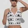 Jessica Bara Harper Heart Halter Crop Top Influencer Style
