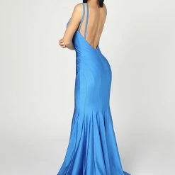 Nicole Bakti Strappy Bodycon Backless Gown
