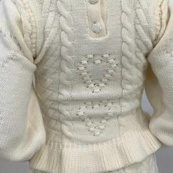 Jessica Bara Lottie Fuzzy Knit Sweater And Skirt Two Piece Set