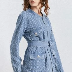 The Denim Destination Jessica Bara Viv Denim Belted Jacket