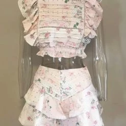 Jessica Bara Nantale Ruffle Top And Shorts Set