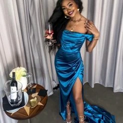 Jessica Bara Char Off The Shoulder Bodycon Gown Influencer Style