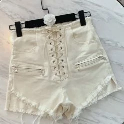 Jessica Bara Kole High Waisted Denim Shorts