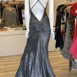 Jessica Bara Liz Sequin Open Back Gown