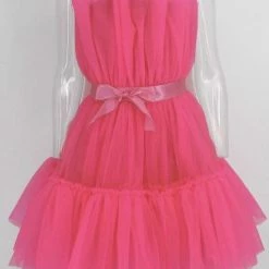 The Event Shop Jessica Bara Annabelle Tulle Pleated Ruffle Mini Dress