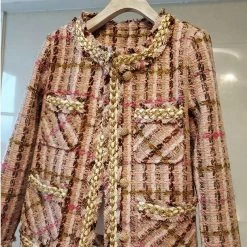 Jessica Bara Nancy Plaid Tweed Coat