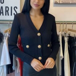 Jessica Bara Ellis Long Sleeve Knit Cardigan