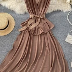 Influencer Style Jessica Bara Matilda Sheer Belted Maxi Top