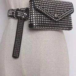 Summer Lovin' Jessica Bara Gabriel Faux Leather Studded Belt Bag