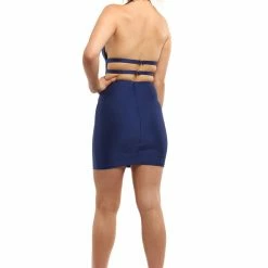 Atria Halter Strappy Back Bodycon Mini Dress The Event Shop