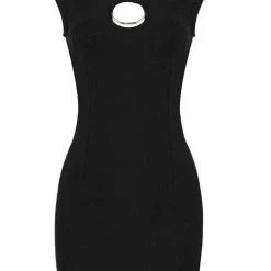 Dresses Jessica Bara Lucia Cut Out Shoulder Pad Bandage Mini Dress