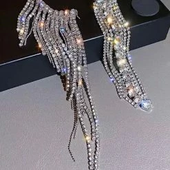 Jessica Bara Lindsey Rhinestone Fringe Earrings