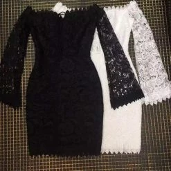 Dresses Jessica Bara Cecilia Off The Shoulder Lace Mini Dress