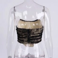 Jessica Bara Asia Mesh Lace Corset Top Birthday Suit