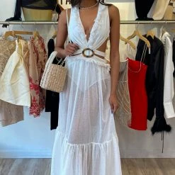 Summer Lovin' Jessica Bara Myrtle Cut Out Backless Maxi Cover Up