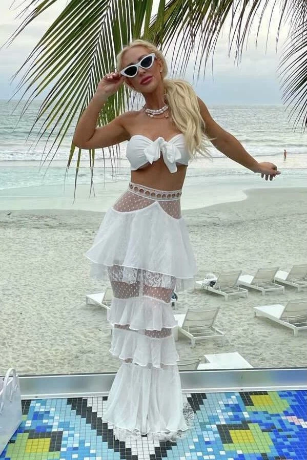 Jessica Bara Paityn Two Piece Ruffle Set