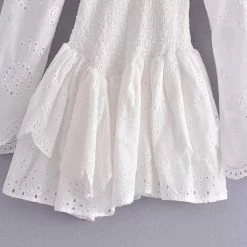 Jessica Bara Elisabeth Long Sleeve Ruffle Mini Dress Dresses