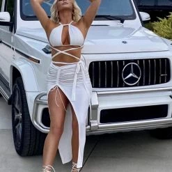 Jessica Bara Samara Strappy Top & Skirt Two Piece Set