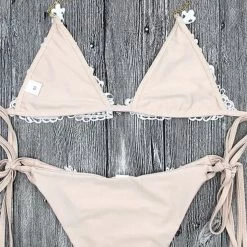 Jessica Bara Linda Lace Rhinestone Bikini Set Influencer Style