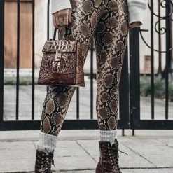 Commando Faux Leather Animal Print Legging Influencer Style