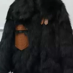 Jessica Bara Megan Fur & Leather Buckle Jacket Reve Doll Essentials