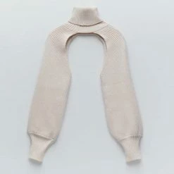 Jessica Bara Kingsley Turtleneck Knit Extreme Crop Top Kelsey Adams