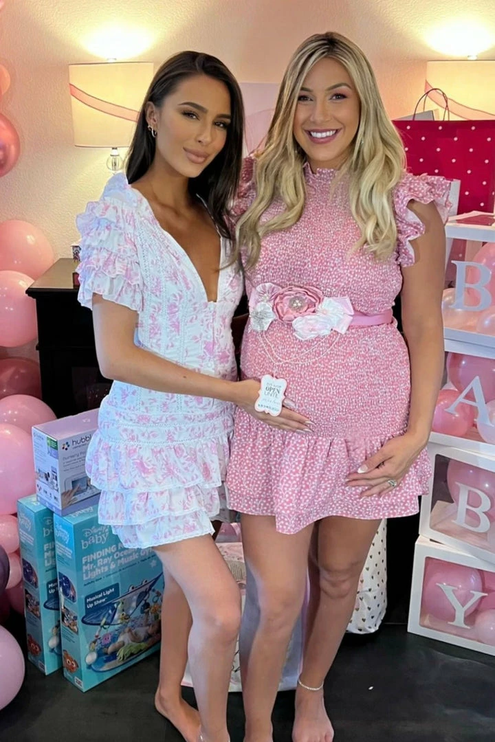 Jessica Bara Cooper Short Sleeve Ruffle Mini Dress Influencer Style