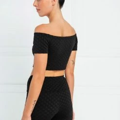 Tops Jessica Bara Racquel Off The Shoulder Crop Top