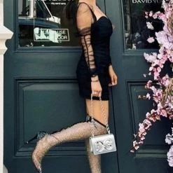 Jessica Bara Royce Puff Sleeve Ruched Mini Dress Influencer Style