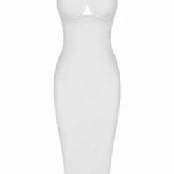 Reve Doll Essentials Jessica Bara Ayanna Halter Strap Bandage Midi Dress`