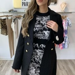 Jessica Bara Kirsten Long Gold Button Blazer Reve Doll Essentials