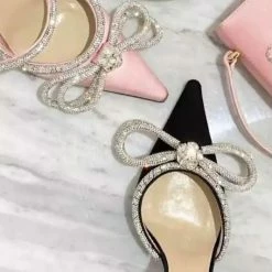 Jessica Bara Sherlly Crystal Bowknot Heels Best Sellers