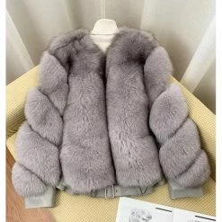 Best Sellers Jessica Bara Gavin Leather & Fur Long Sleeve Jacket