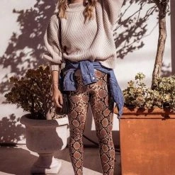 Commando Faux Leather Animal Print Legging Influencer Style