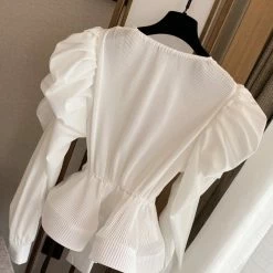 Jessica Bara Esma Puff Sleeve Belted Wrap Top Reve Doll Essentials