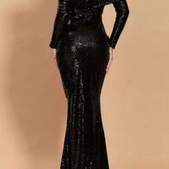 The Event Shop Jessica Bara Jackie Off The Shoulder Sequin Bodycon Gown