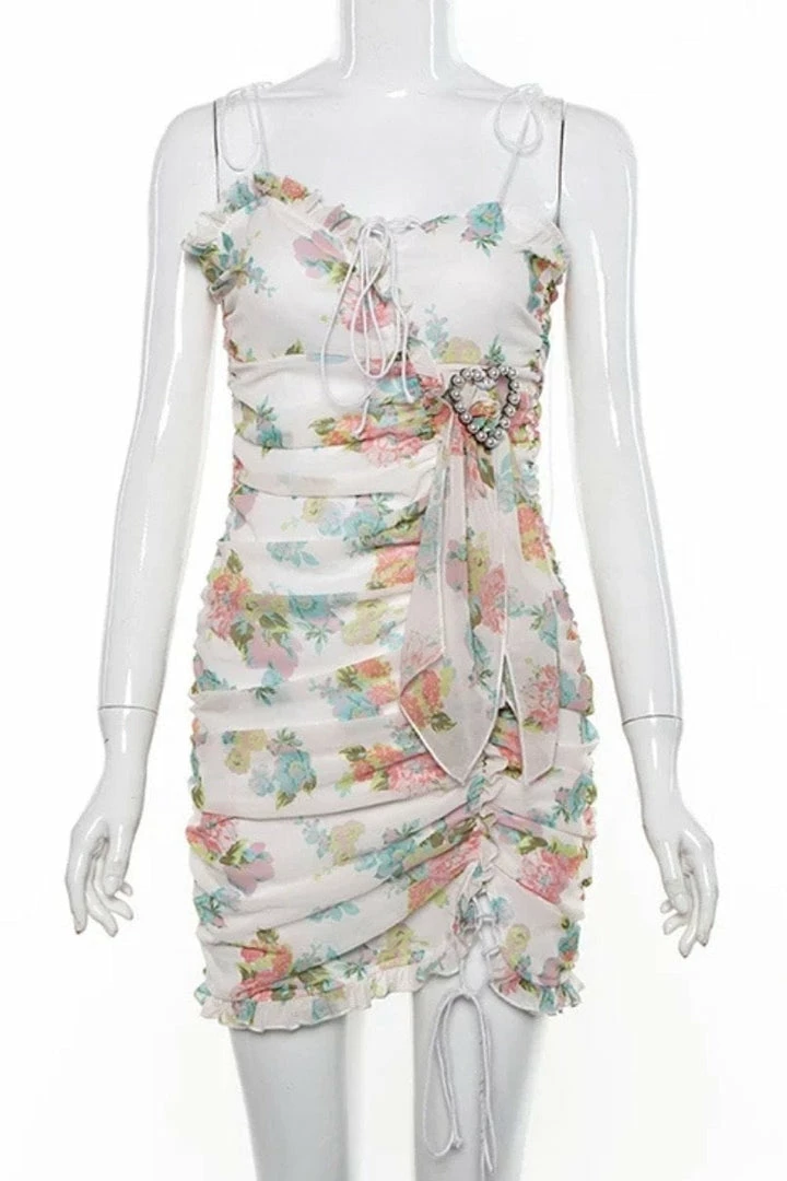 Jessica Bara Regina Floral Bodycon Mini Dress Summer Lovin'