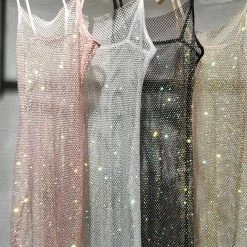 Dresses Jessica Bara Lima Sparkling Mesh Mini Dress