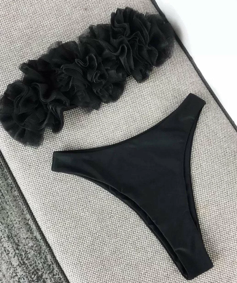 Influencer Style Jessica Bara Bobby Tube Top Organza Bikini Set